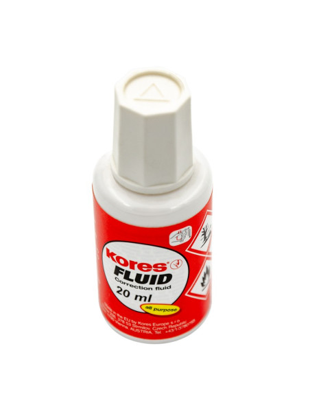 Fluid corector (pasta corectoare) Kores KO69101, 20ml, pe baza de solvent, cu pensula