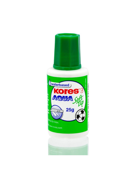Fluid corector (pasta corectoare) Kores Aqua KO69461, 25g, pe baza de apa, cu burete