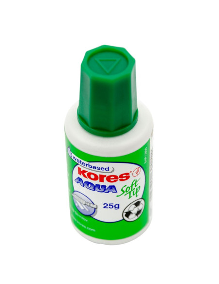 Fluid corector (pasta corectoare) Kores Aqua KO69461, 25g, pe baza de apa, cu burete
