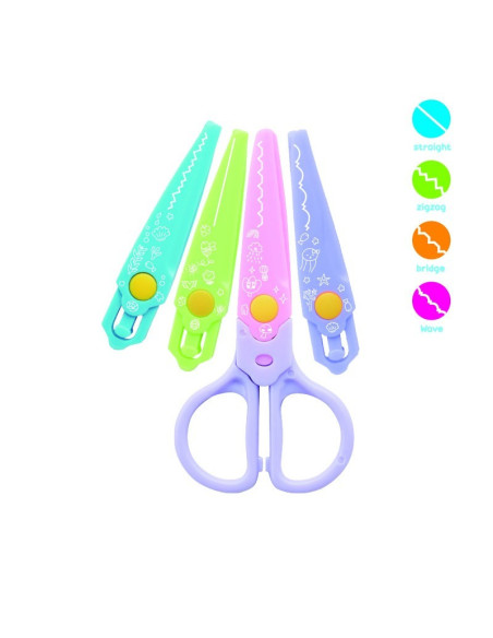 Foarfeca Keyroad Baby Line KR972337, 14.0cm, creativa, cu 4 modele