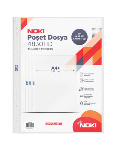 Folie de protectie Noki 4830HD, A4, portret, 55 microni, plastic, cristal, set 100 buc