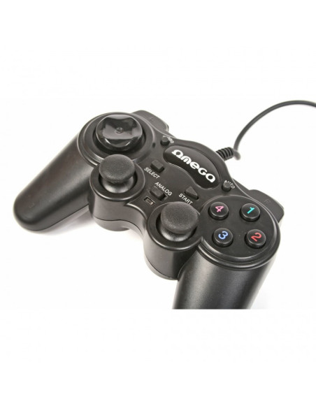 Gamepad Omega Interceptor OGP85, USB, 12 butoane, PC, cablu 1.4m, negru