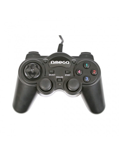 Gamepad Omega Interceptor OGP85, USB, 12 butoane, PC, cablu 1.4m, negru