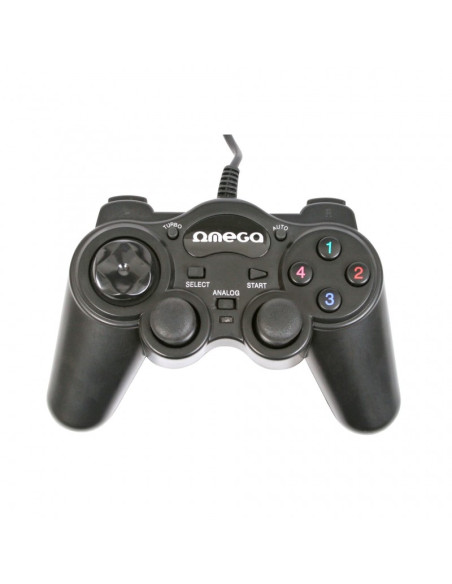 Gamepad Omega Interceptor OGP85, USB, 12 butoane, PC, cablu 1.4m, negru