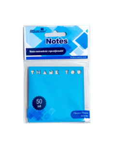 notes-adeziv-stantat-office-cover-h1-thank-you-50-coli-75x75mm-albastru-neon-blister