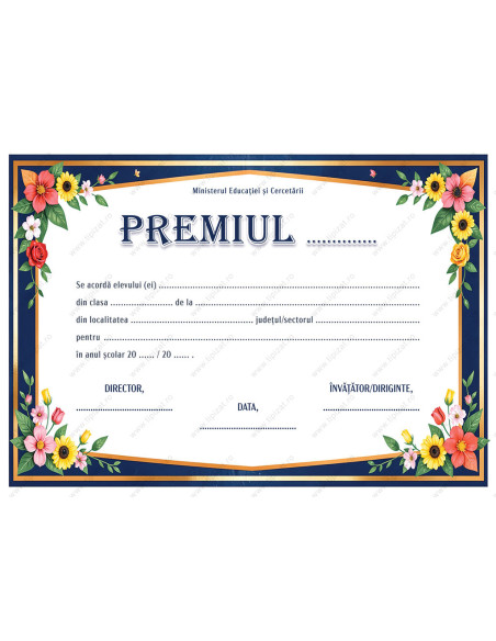 D006d Diploma de acordarea premiului