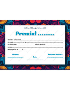 D007b Diploma de acordare a premiului