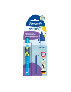 stilou-pelikan-graffix4-820349-varf-m-alimentare-rezerve-corp-plastic-1-rezerve-pentru-dreptaci-neon-blue-blister