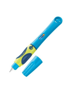 stilou-pelikan-graffix4-820349-varf-m-alimentare-rezerve-corp-plastic-1-rezerve-pentru-dreptaci-neon-blue-blister 2