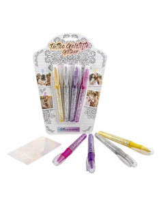 pix-cu-gel-trendhaus-ch31382-pentru-tatuaje-set-4-culori-cu-sclipici 2