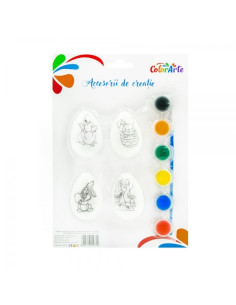 accesorii-creatie-polistiren-ou-alb-pentru-pictat-colorat-5-cm-set-4-buc-pensula-6-culori-colorarte-my11