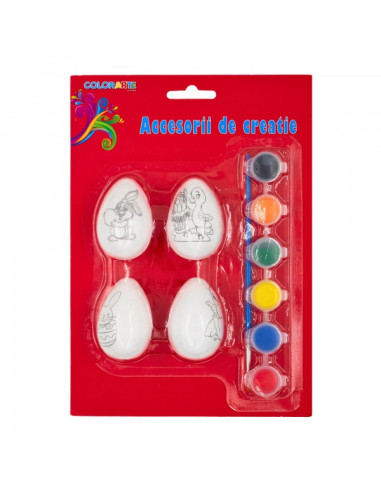 accesorii-creatie-polistiren-ou-alb-pentru-pictat-colorat-5-cm-set-4-buc-pensula-6-culori-colorarte-my11
