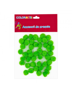 accesorii-creatie-pom-pom-verde-deschis-10mm-set-50-buc-colorarte-my22 2