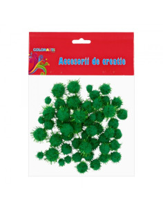 accesorii-creatie-pom-pom-verde-cu-sclipici-10-20mm-set-55-buc-colorarte-my26