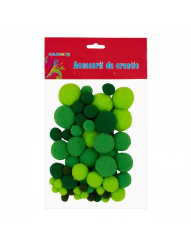 accesorii-creatie-pom-pom-verde-10-30mm-set-70-buc-colorarte-my25