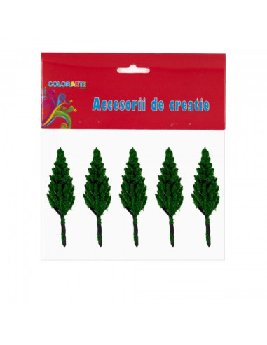 accesorii-creatie-plastic-braduti-craciun-verde-6cm-set-5-buc-colorarte-my34