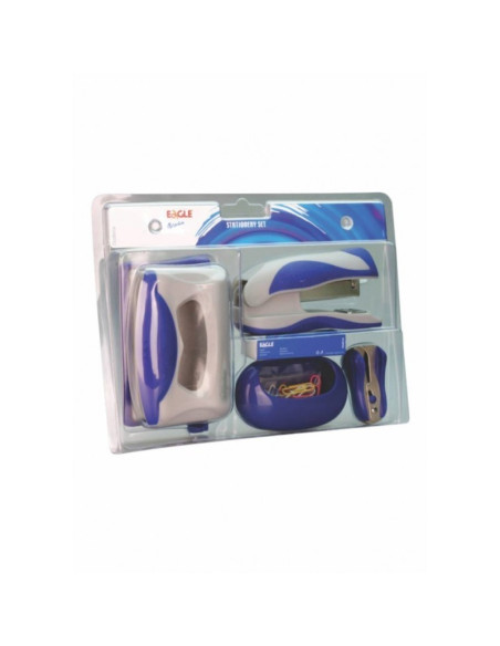 Set accesorii de birou Eagle Alpha J5023CH, albastru