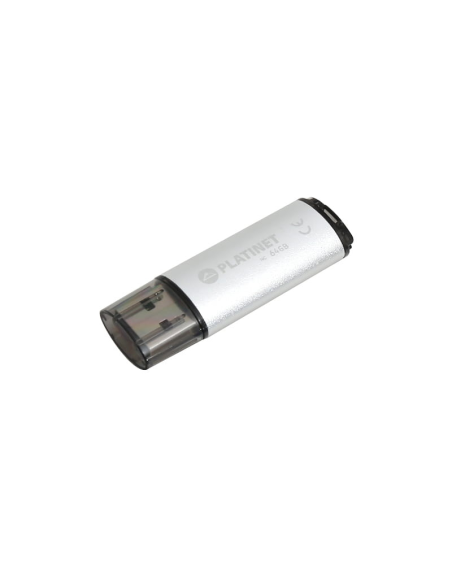 Stick memorie 64GB Platinet PMFE64, USB 2.0, carcasa aluminiu
