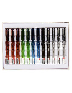 Stilou CNX 599A, alimentare pompita, corp PVC transparent diverse culori 2