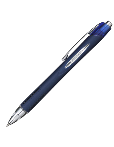 Pix Jetstream Uni-ball SXN-217, 0.7mm, cu mecanism, corp albastru inchis, detalii in culoarea scrisului