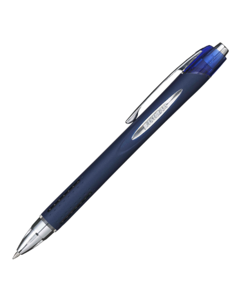 Pix Jetstream Uni-ball SXN-217, 0.7mm, cu mecanism, corp albastru inchis, detalii in culoarea scrisului