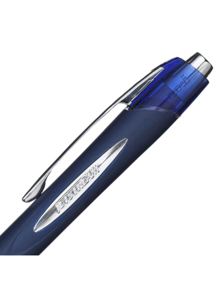 Pix Jetstream Uni-ball SXN-217, 0.7mm, cu mecanism, corp albastru inchis, detalii in culoarea scrisului
