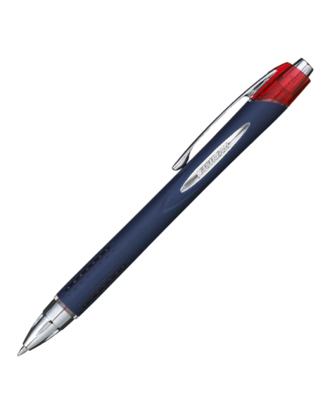 Pix Jetstream Uni-ball SXN-217, 0.7mm, cu mecanism, corp albastru inchis, detalii in culoarea scrisului