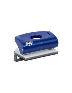 Perforator STD P-811, 10 coli, plastic, albastru/violet