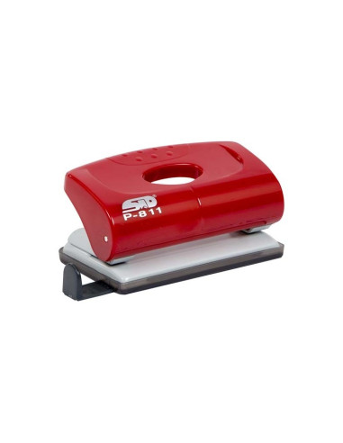 Perforator STD P-811, 10 coli, plastic, rosu