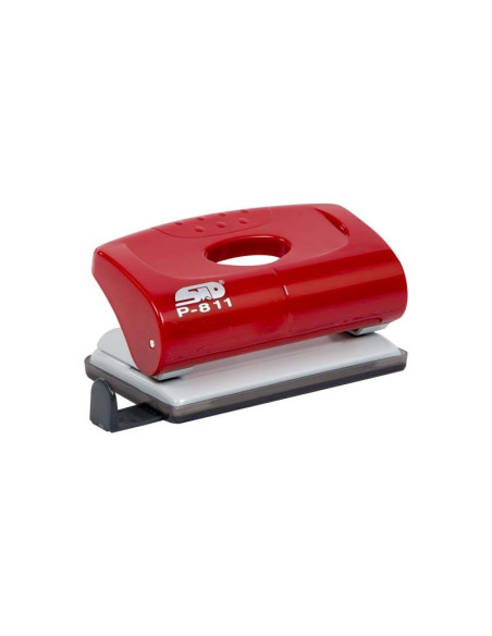 Perforator STD P-811, 10 coli, plastic, rosu