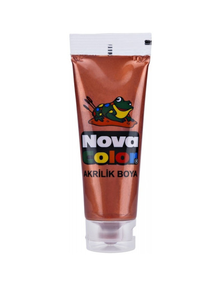 Culori acrilice Nova Color, 75ml, culori metalizate