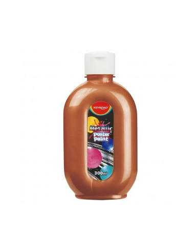 Culori tempera Keyroad, 300ml, culori metalizate