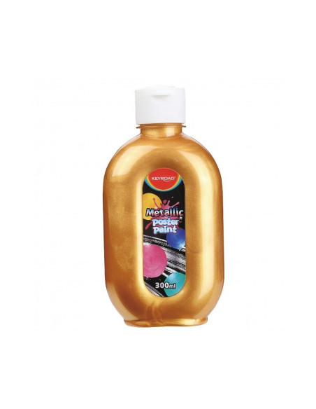 Culori tempera Keyroad, 300ml, culori metalizate