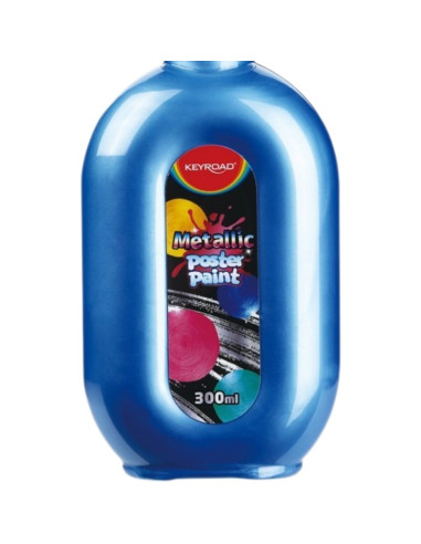 Culori tempera Keyroad, 300ml, culori metalizate