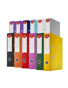 Biblioraft plastifiat Noki, A4, portret, 7cm, buzunar eticheta, inele metalice