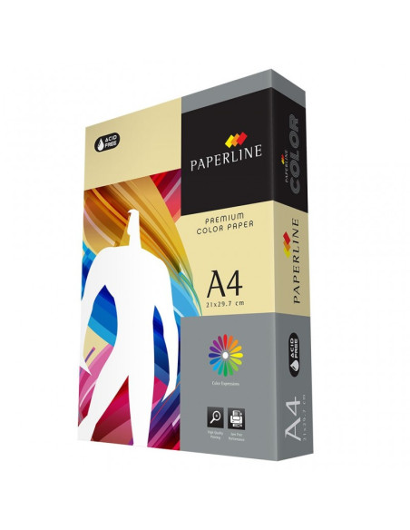 Hartie colorata A4 Paperline 110, 80g/mp, bej, cream pastel, top 500 coli