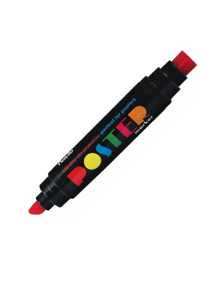 Marker permanent Fiorello Poster GR-1712, 2 capete - tesit 10mm / patrat 17mm