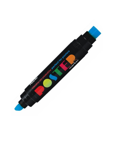 Marker permanent Fiorello Poster GR-1712, 2 capete - tesit 10mm / patrat 17mm