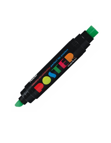 Marker permanent Fiorello Poster GR-1712, 2 capete - tesit 10mm / patrat 17mm