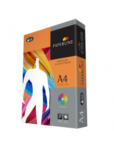 Hartie colorata A4 Paperline 240, 80g/mp, portocaliu intens, saffron, top 500 coli