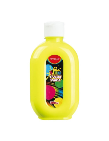 Culori tempera Keyroad, 300ml, culori fluorescente