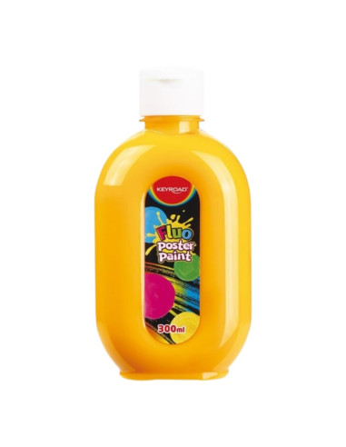 Culori tempera Keyroad, 300ml, culori fluorescente