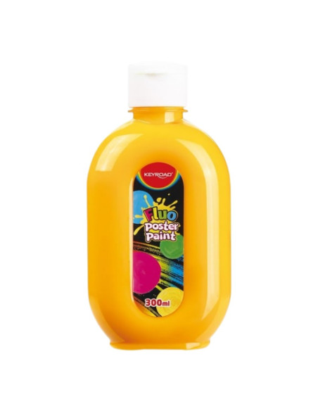 Culori tempera Keyroad, 300ml, culori fluorescente