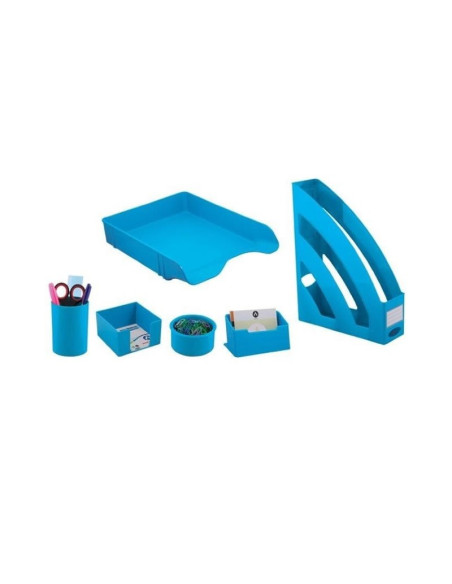 Set birou Ark 1397, 6 piese, plastic, negru