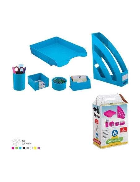 Set birou Ark 1397, 6 piese, plastic, negru