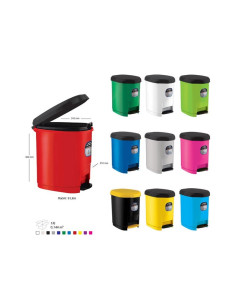 Cos de gunoi ARK 1380, pentru hartie, 9 litri, plastic, cu pedala pentru ridicarea capacului, diverse culori