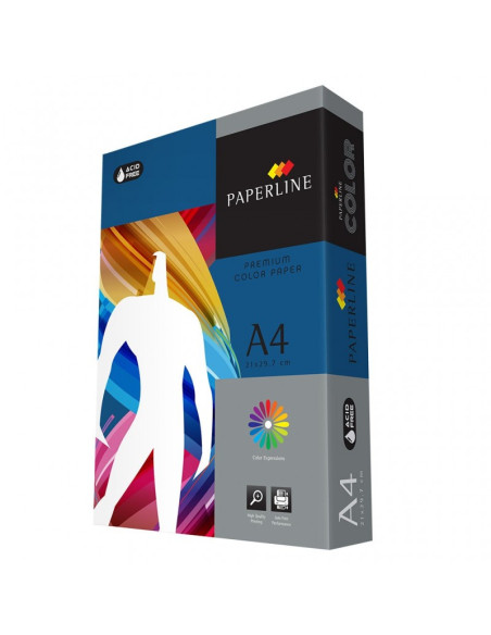 Hartie colorata A4 Paperline 42A, 80g/mp, albastru, cobalt intens, top 500 coli