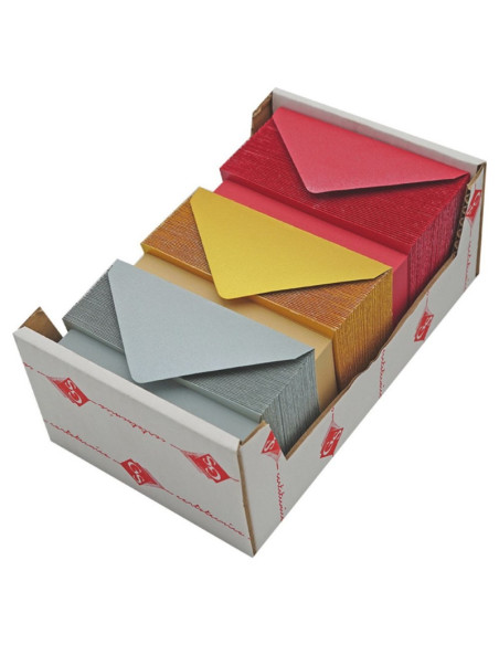 Plic + card Colorarte Fantasia, 5 culori intense si 5 culori pastel, 60x80mm, set 100 buc