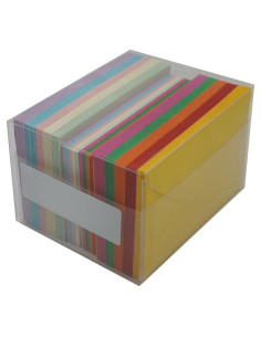 Plic + card Colorarte Fantasia, 5 culori intense si 5 culori pastel, 60x80mm, set 100 buc 2