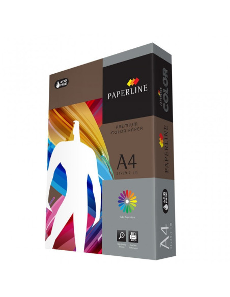 Hartie colorata A4 Paperline 43A, 80g/mp, maro, chocolate intens, top 500 coli